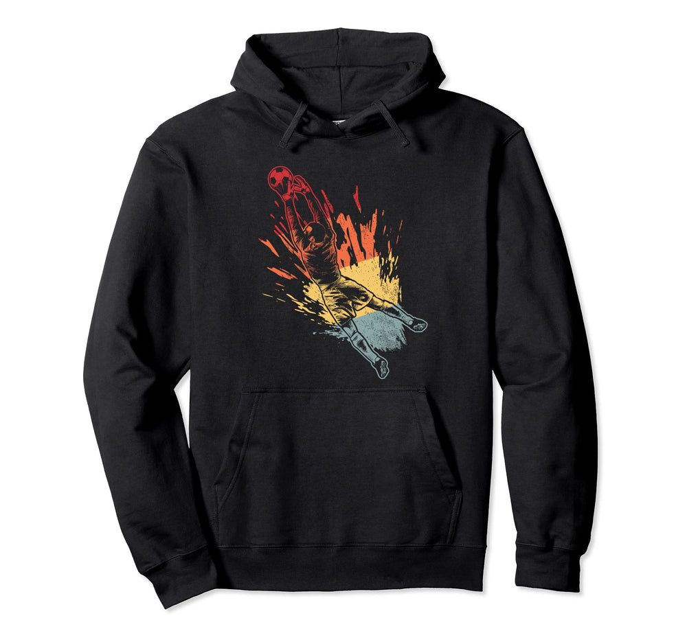 Jumping Soccer Goalie Football Soccer Hoodie - Trendy Graphic Men Women