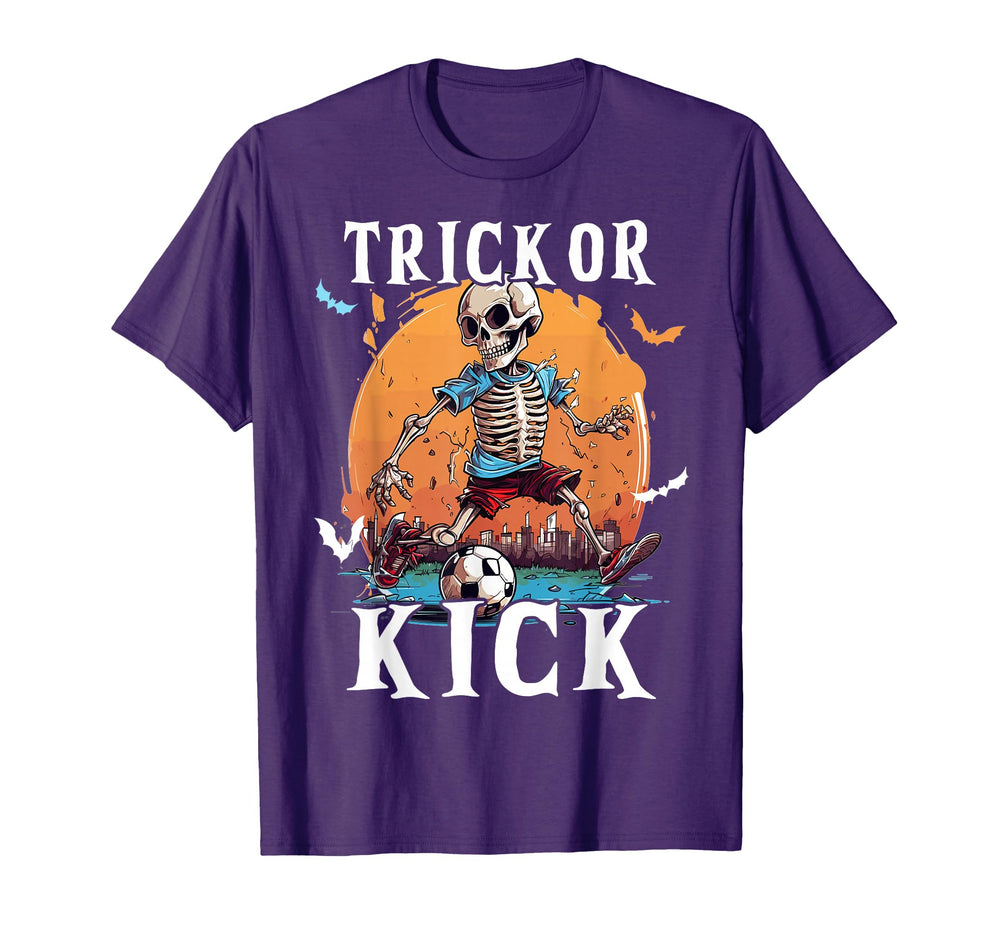 Soccer Skeleton Halloween Soccer Player T-Shirt - Minimalist Print Unisex