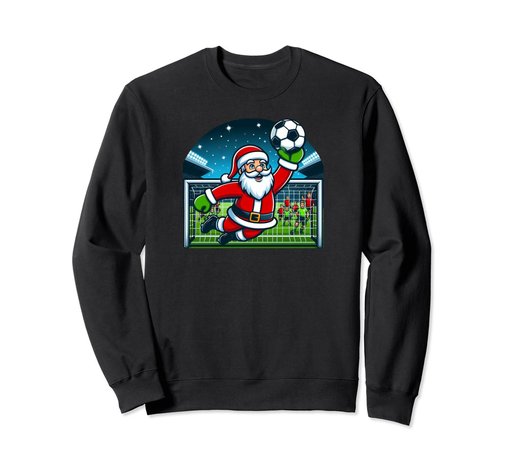 Goalkeeper Soccer Santa Sweatshirt - Novelty Apparel Unisex