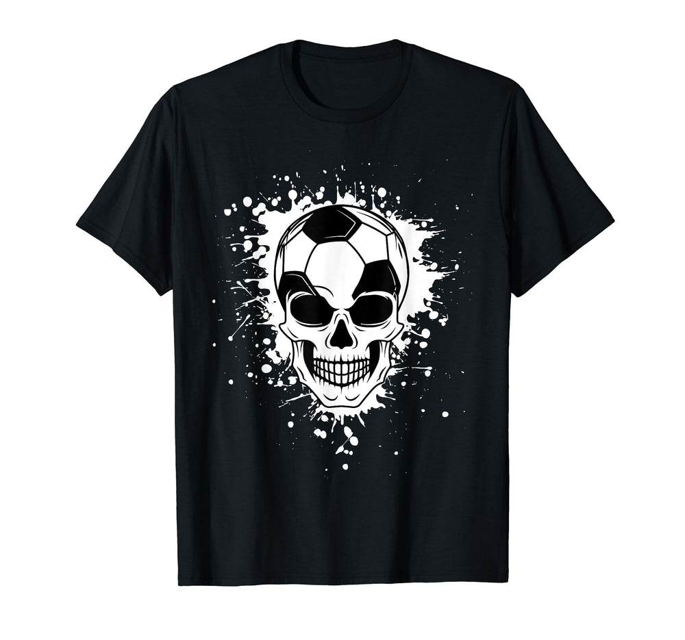 Halloween Soccer Ball Skull Sport T-Shirt - Aesthetic Graphic for Adults