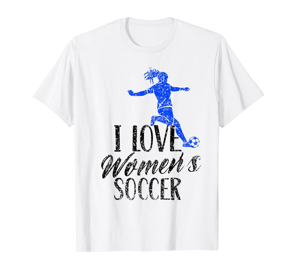 I Love Womens Soccer Team Player T-Shirt - Fun Novelty Design Unisex