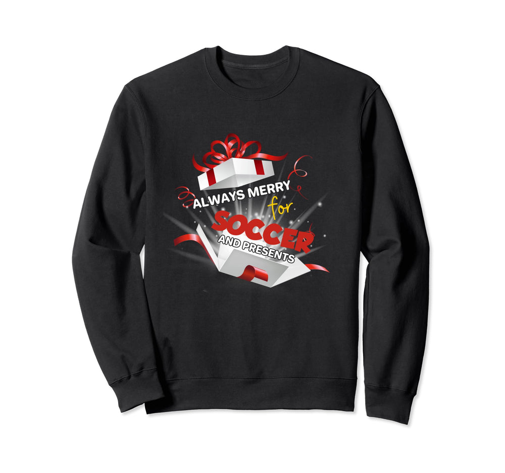 Soccer Goalkeeper Holiday Santa Claus Sweatshirt - Minimalist Print Unisex