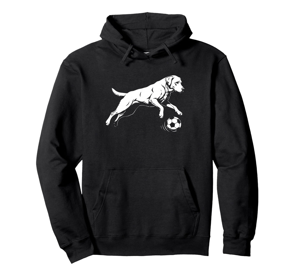 Soccer Labrador Retriever Funny Dog Ball Hoodie - Custom Art Print Unisex