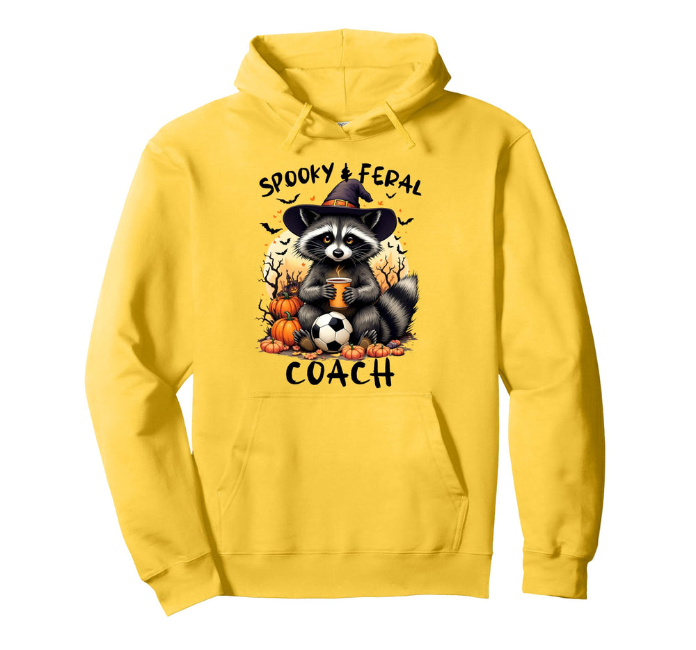 Halloween Soccer Coach Feral Soccer Hoodie - Aesthetic Graphic Men Women