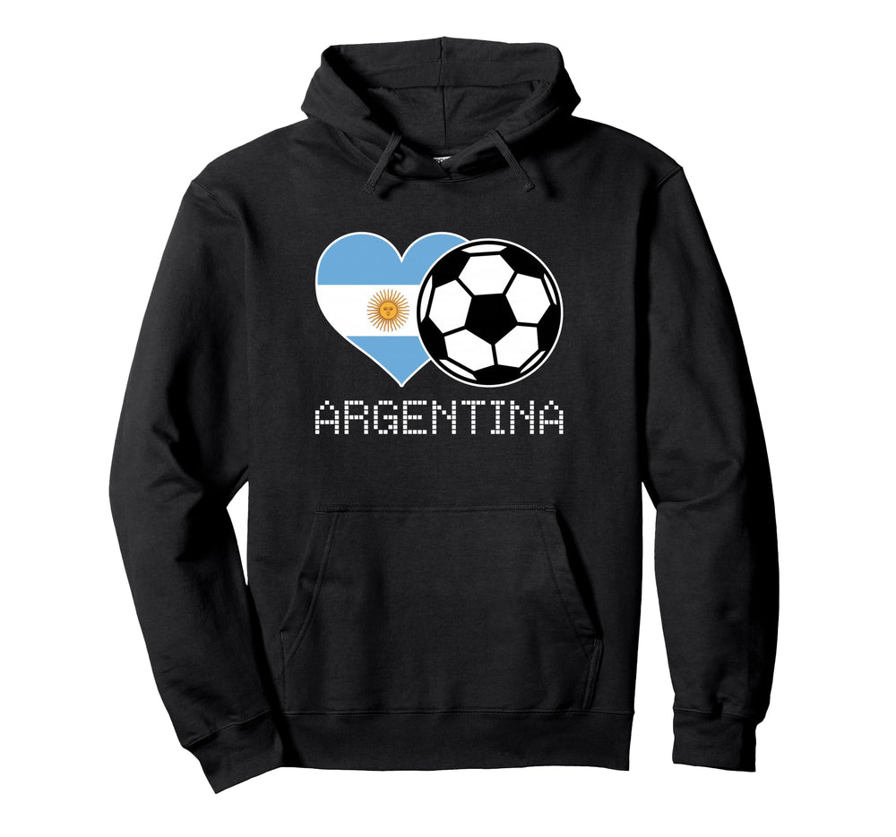 Argentina Soccer Argentinian Flag Hoodie - Fun Novelty Design for Adults
