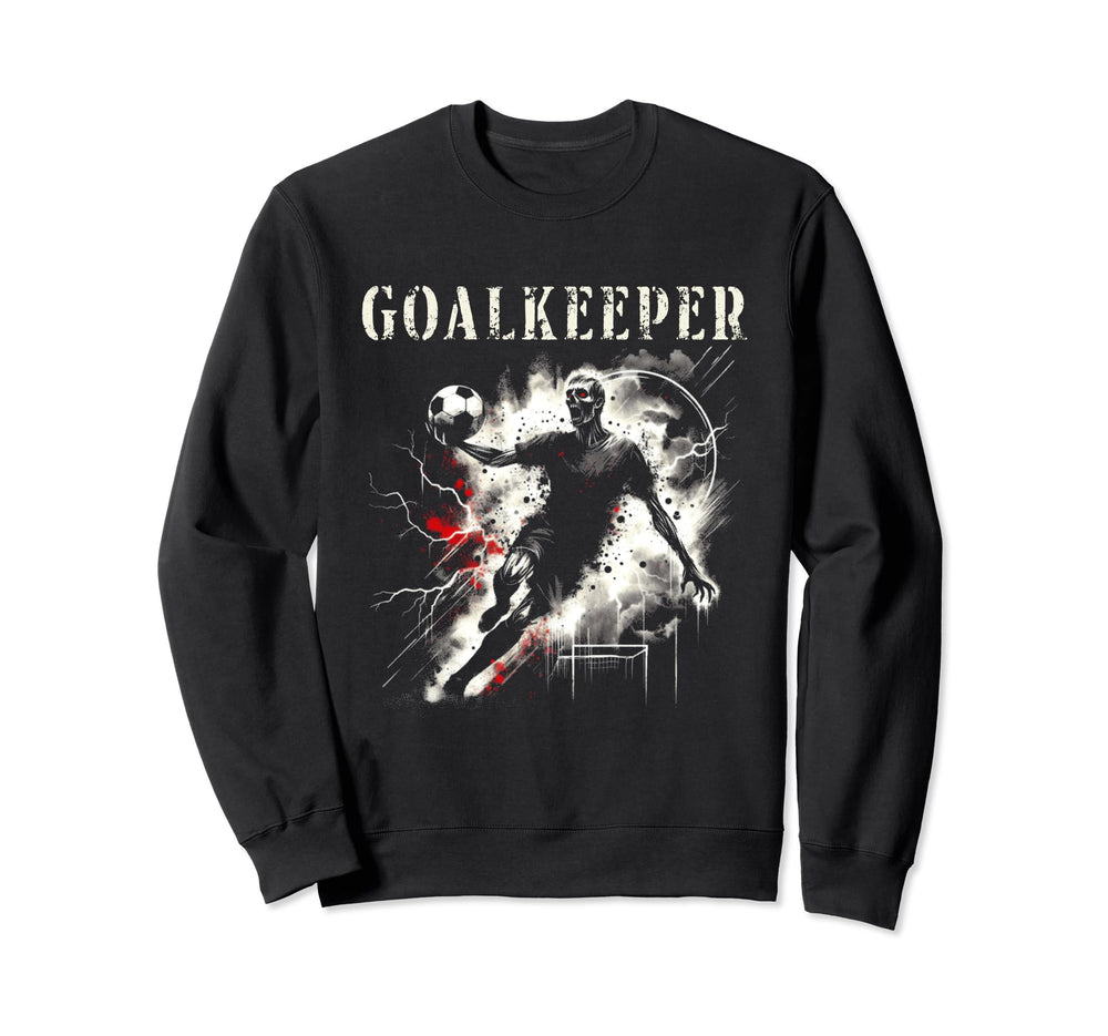Zombie Goalkeeper Creepy Soccer Sweatshirt - Unique Graphic Men Women
