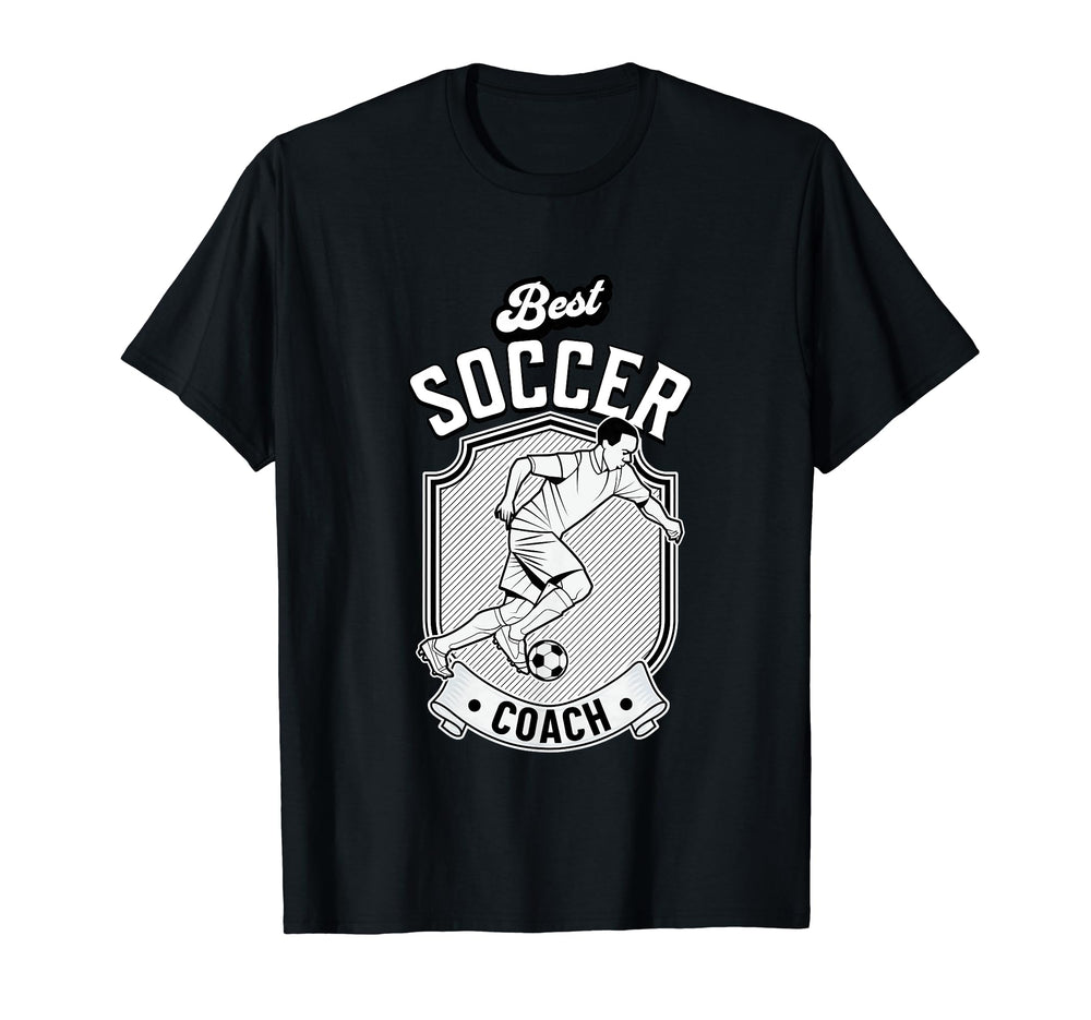 Fun Gift Best Soccer Coach T-Shirt - Graphic Print Unisex