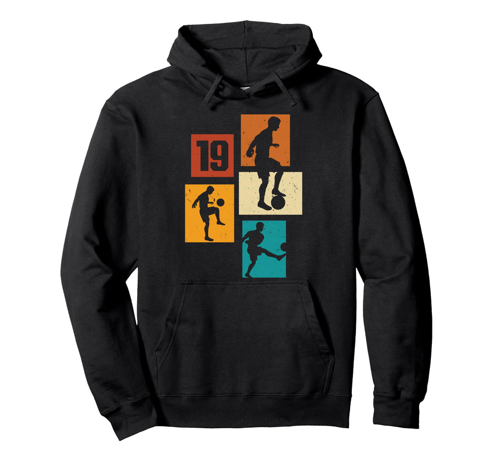 19Th Birthday Soccer Player Football 19 Hoodie - Novelty Apparel Men Women