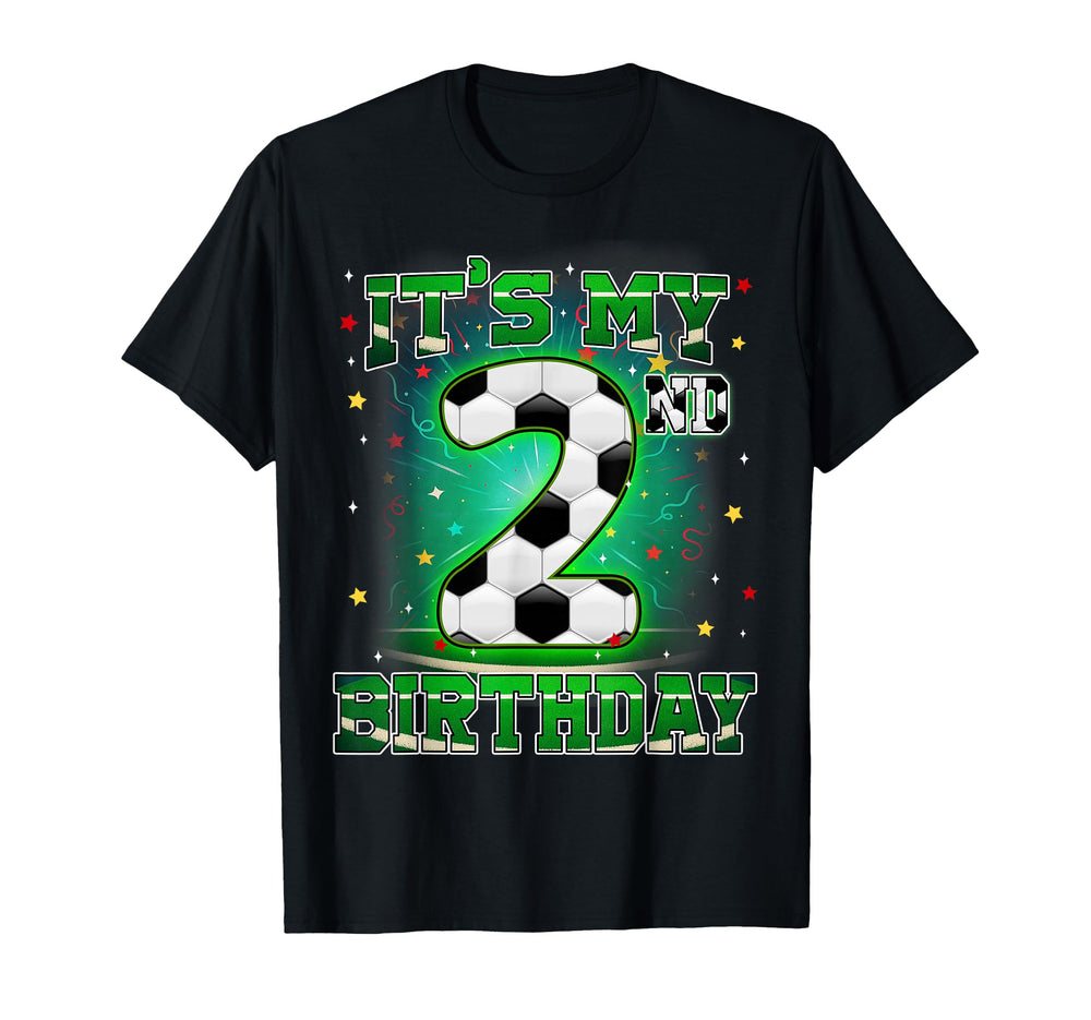 Its My 2Nd Birthday Soccer 2 Years Old T-Shirt - Aesthetic Graphic Unisex