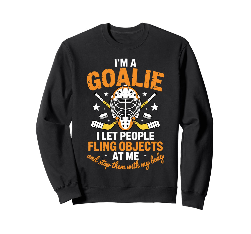 Best Ice Hockey Goalie Art Ice Sweatshirt - Aesthetic Graphic Unisex