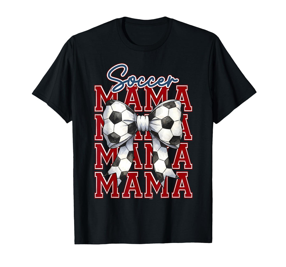Coquette Bow Soccer Mama Soccer Mom T-Shirt - Graphic Print for Adults