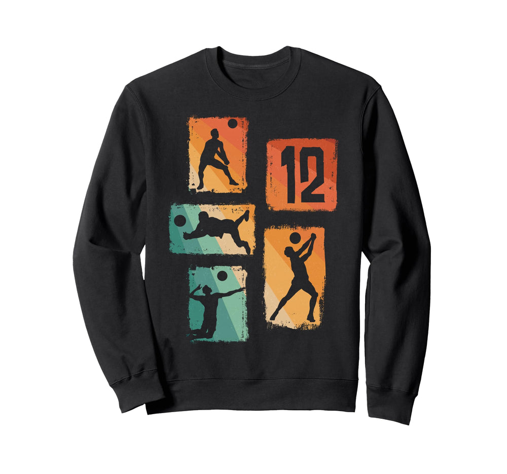 12Th Birthday Volleyball Player Sweatshirt - Custom Art Print for Adults
