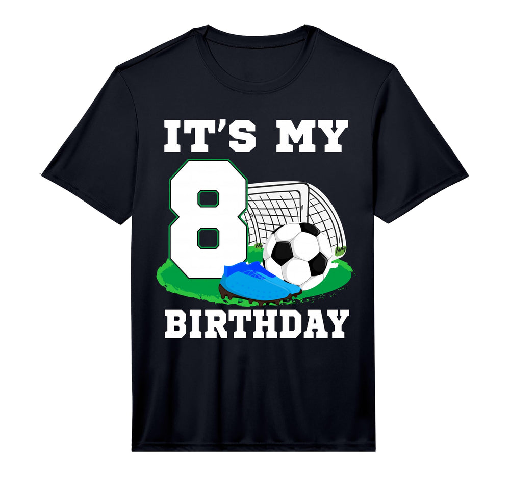 Its My 8 Year Old Birthday Soccer 8Th T-Shirt - Minimalist Print Unisex