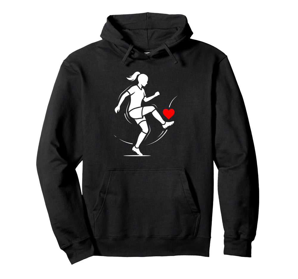 Soccer Valentines Day Heart Love Hoodie - Streetwear Style Men Women