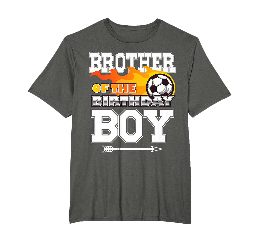 Brother Birthday Soccer Sport Matching T-Shirt - Graphic Print for Adults