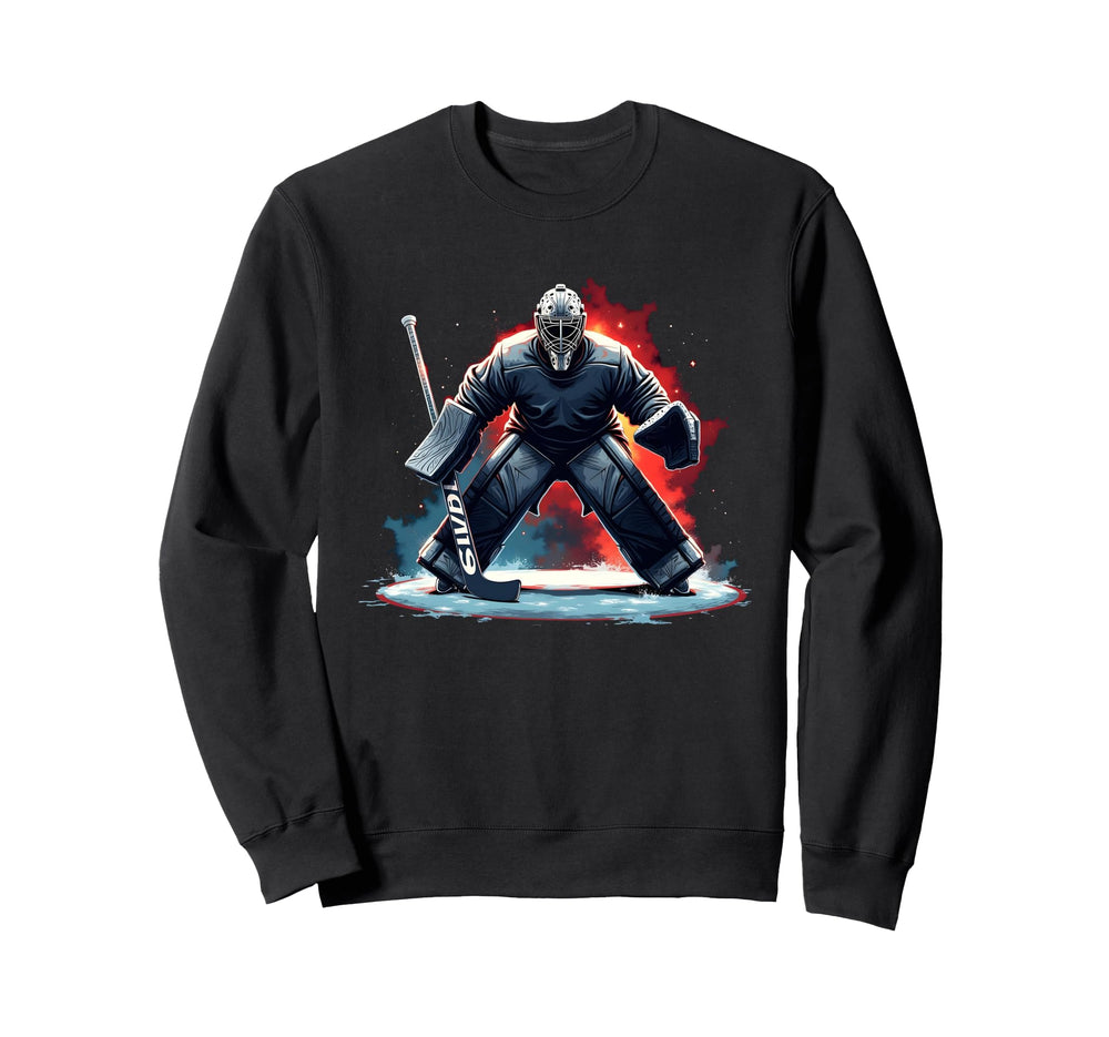 Ice Hockey Player Goalkeeper Ice Sweatshirt - Novelty Apparel Unisex