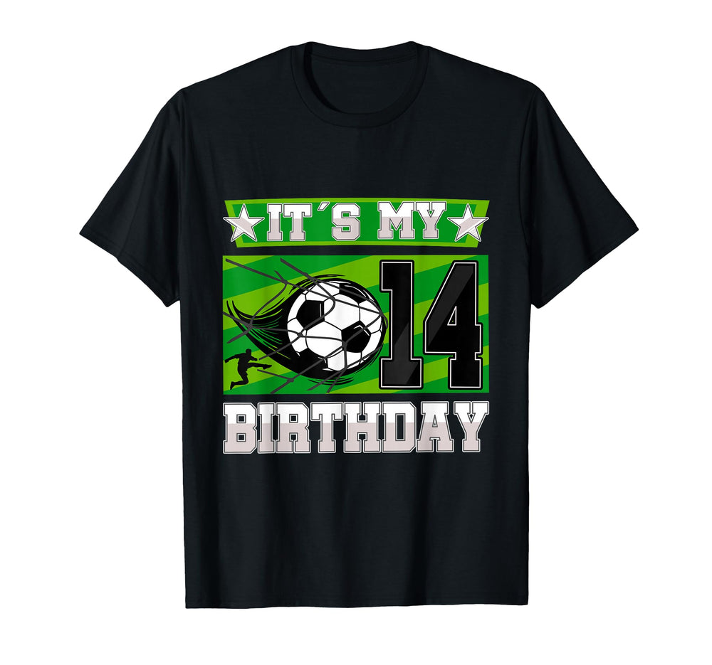 Soccer Birthday Party 14Th Birthday 14 T-Shirt - Trendy Graphic for Adults