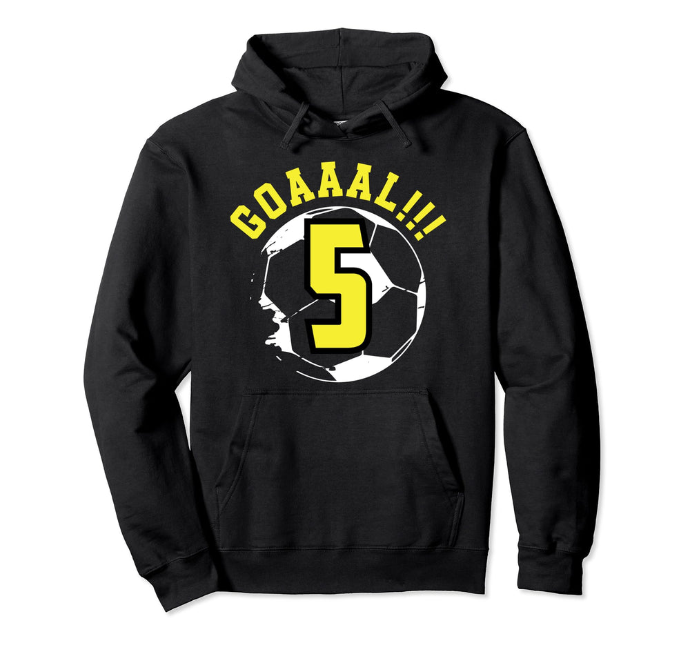 5Th Birthday 5 Years Soccer Football Hoodie - Streetwear Style Unisex