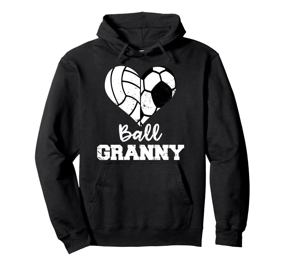Ball Granny Heart Funny Soccer Hoodie - Streetwear Style for Adults
