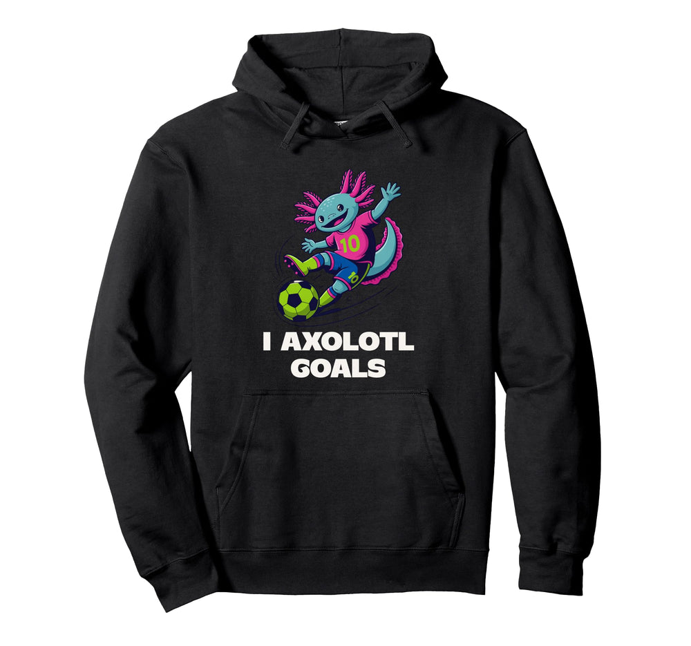 Soccer Mom Axolotl Funny Sports Pun Hoodie - Custom Art Print Men Women