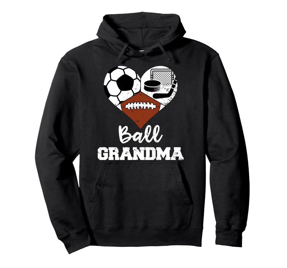Ball Grandma Heart Funny Soccer Hoodie - Custom Art Print for Adults