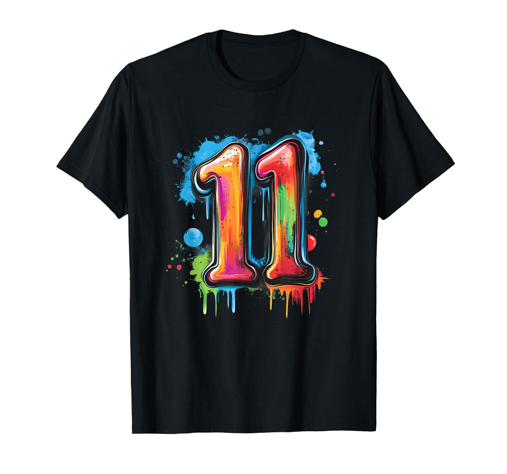 Number 11 11Th Birthday Eleven Year T-Shirt - Streetwear Style Men Women