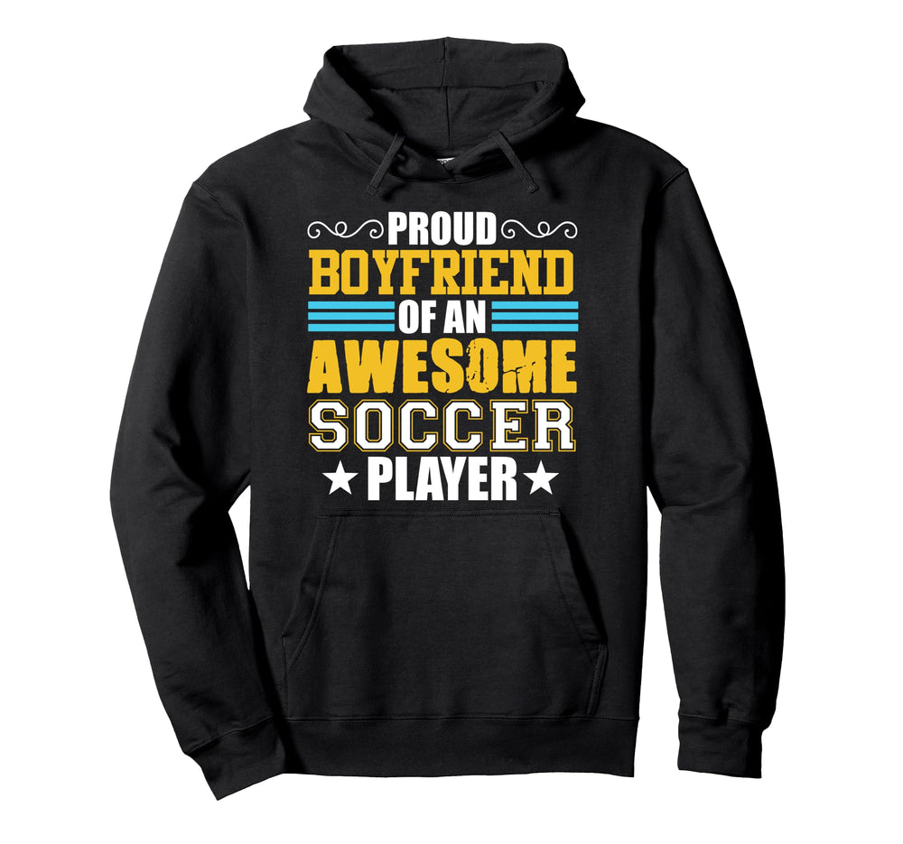 Boyfriend Soccer Player Sports Football Hoodie - Trendy Graphic Unisex