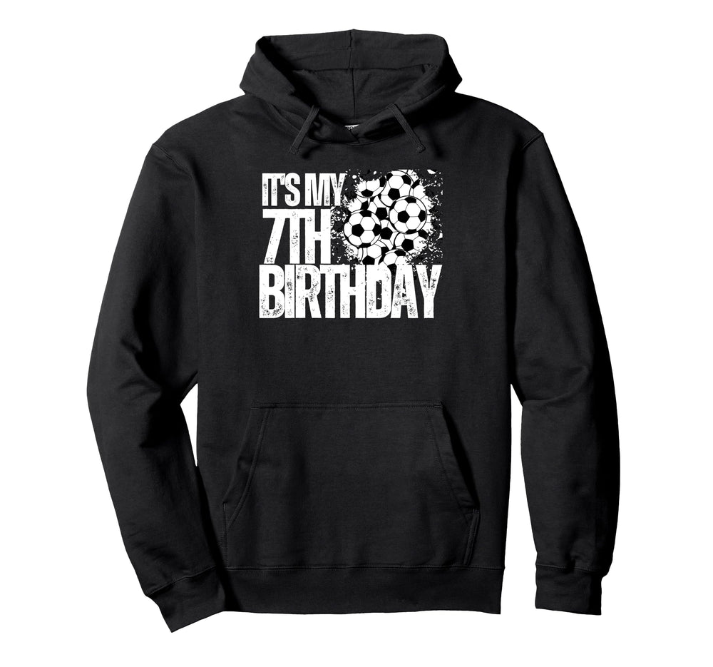 Its My 7Th Birthday Soccer Player 7Th Hoodie - Minimalist Print Unisex