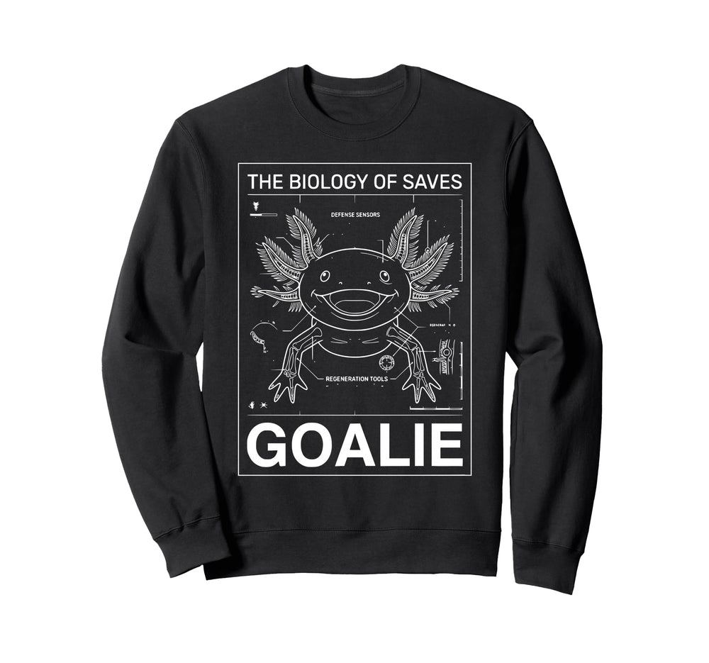 Biology Saves Axolotl Goalie Sweatshirt - Streetwear Style for Adults