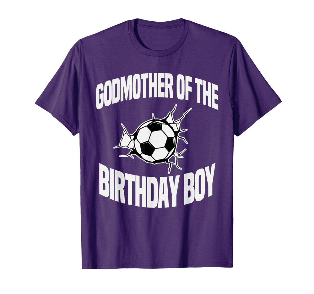 Godmother Birthday Soccer Ball Team Bday T-Shirt - Graphic Print Unisex