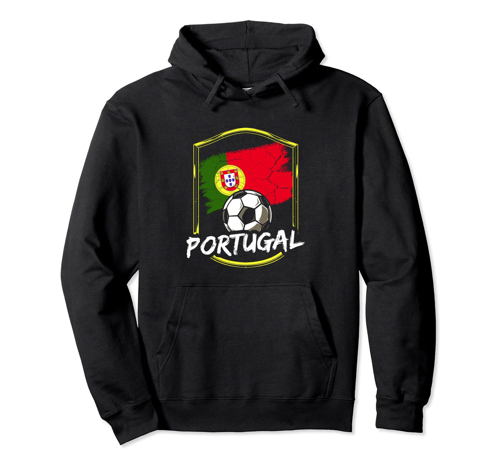 Portugal Flag Football Fan Soccer Hoodie - Custom Art Print for Adults