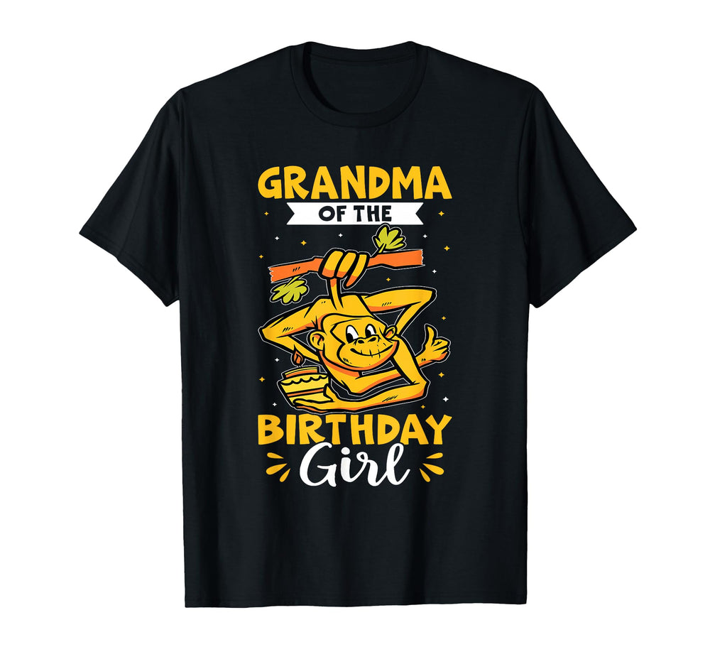 Grandma Birthday Monkey T-Shirt - Custom Art Print Unisex