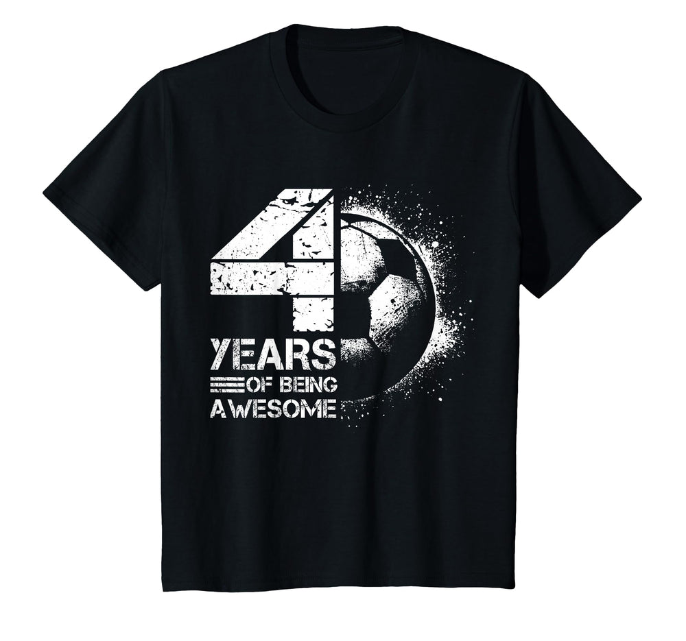 4Th Birthday Soccer Player T-Shirt - Casual Everyday Wear for Adults