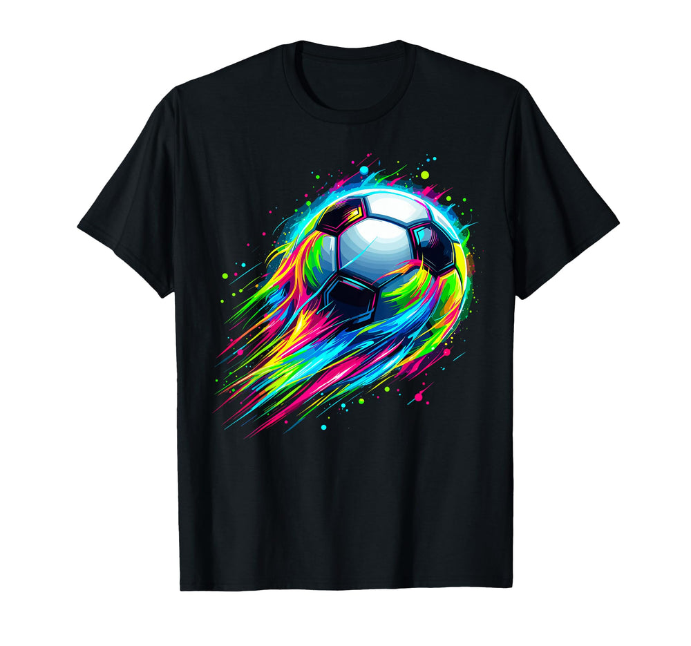 Soccer Colorful Tie Dye Soccer Ball T-Shirt - Unique Graphic for Adults