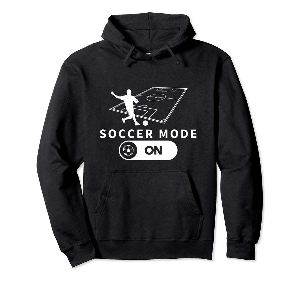 Soccer Mode Funny Soccer Player Hoodie - Minimalist Print Unisex