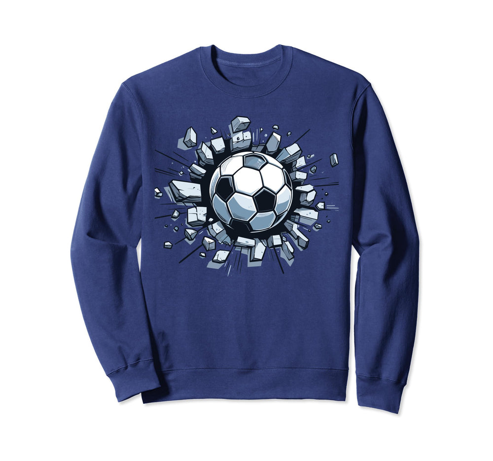 Soccer Ball Break Wall Soccer Sweatshirt - Casual Everyday Wear for Adults