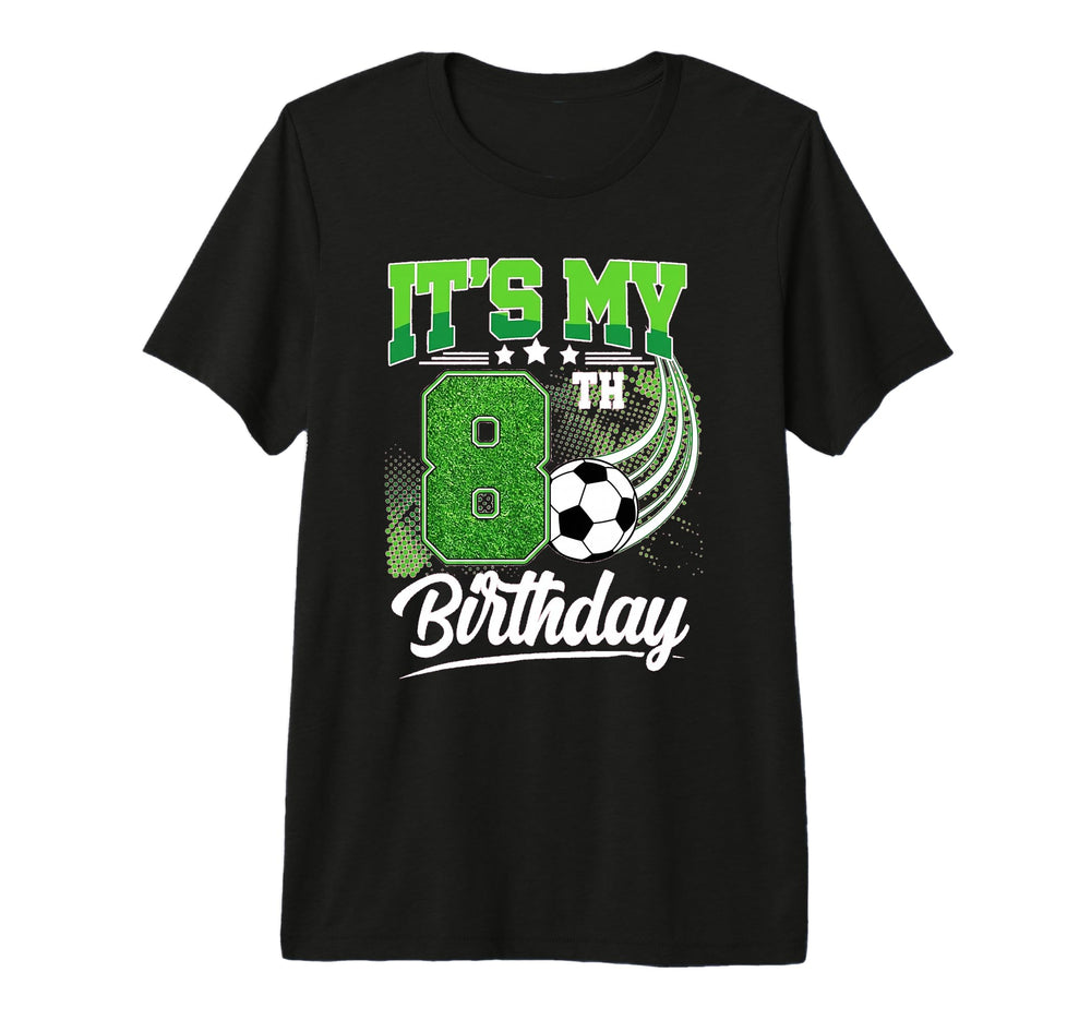 8 Year Old 8Th Birthday Soccer Ball T-Shirt - Minimalist Print Men Women