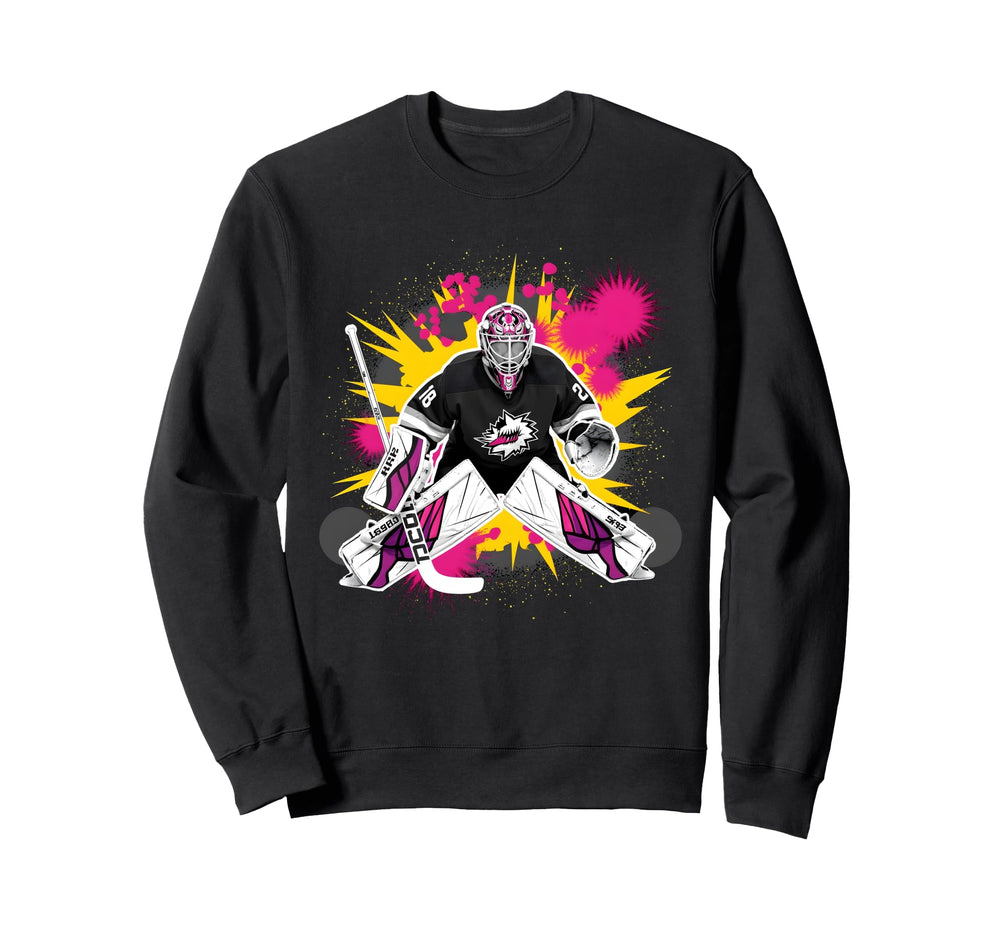 Ice Hockey Player Goalkeeper Ice Sweatshirt - Graphic Print Men Women