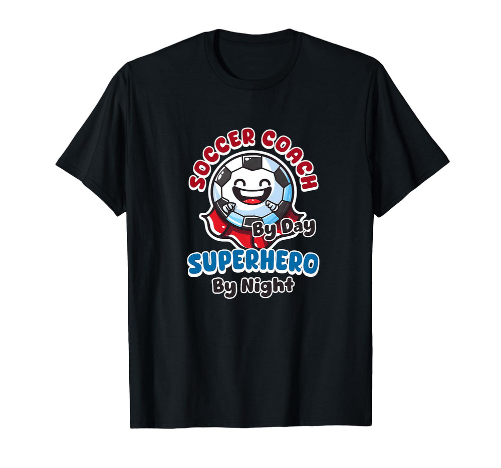 Soccer Coach Day Superhero Night T-Shirt - Streetwear Style Men Women