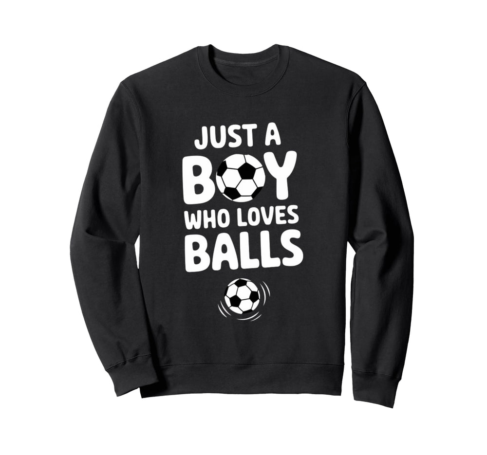 Just Who Loves Soccer Player Football Sweatshirt - Trendy Graphic Unisex