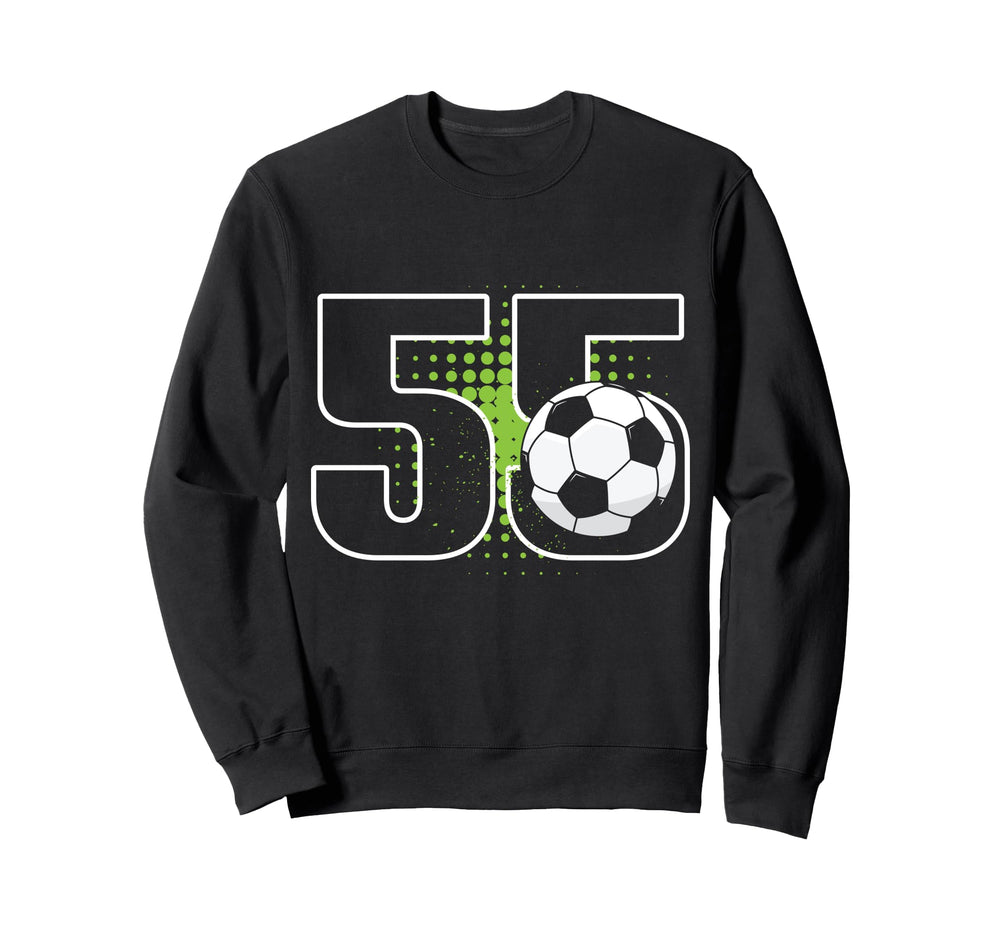 55Th Birthday Soccer Player Sweatshirt - Novelty Apparel Men Women