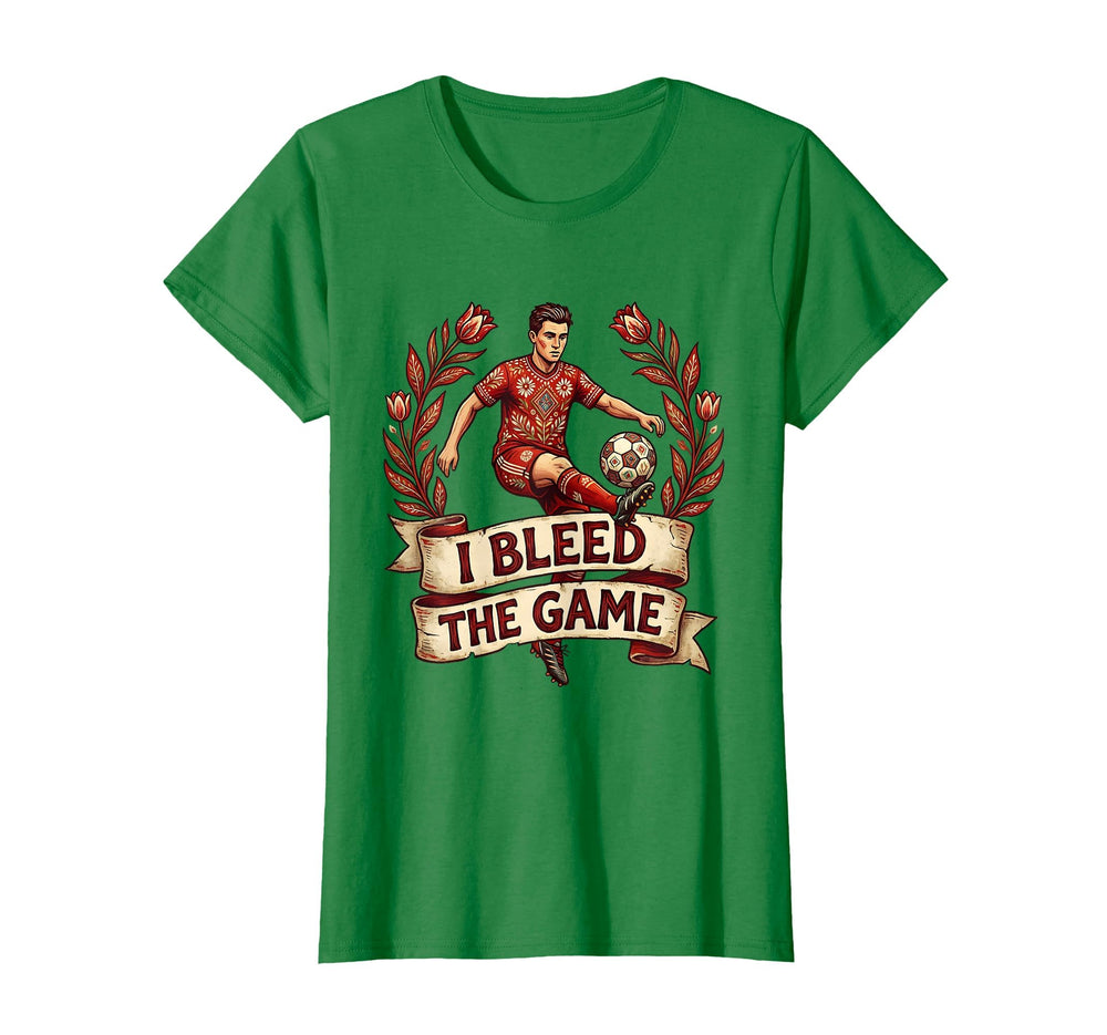 I Bleed Game Soccer Passion T-Shirt - Casual Everyday Wear for Adults