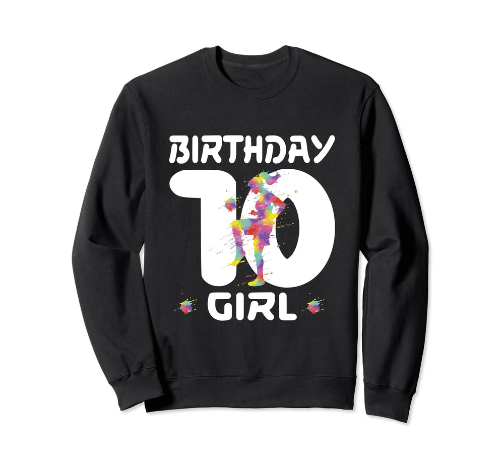 10Th Birthday Soccer Ten 10 Year Old Sweatshirt - Minimalist Print Unisex