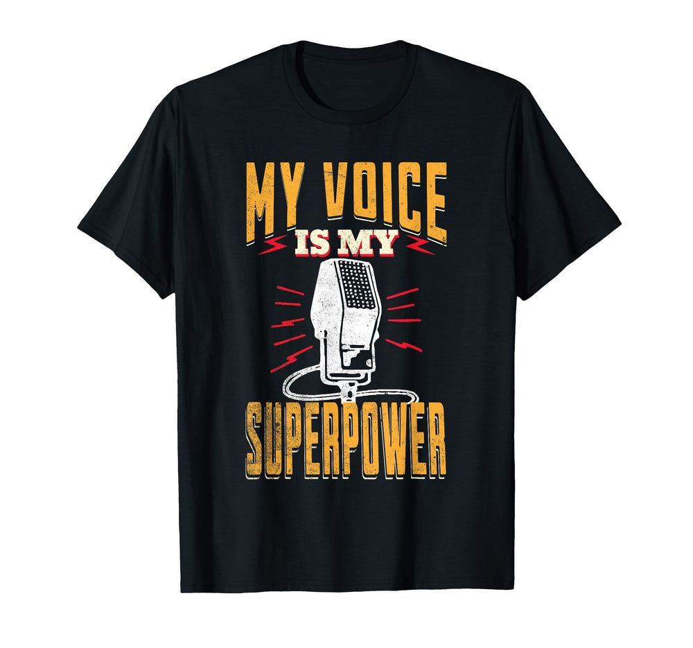 Sportscaster My Voice Is My Superpower T-Shirt - Trendy Graphic Unisex
