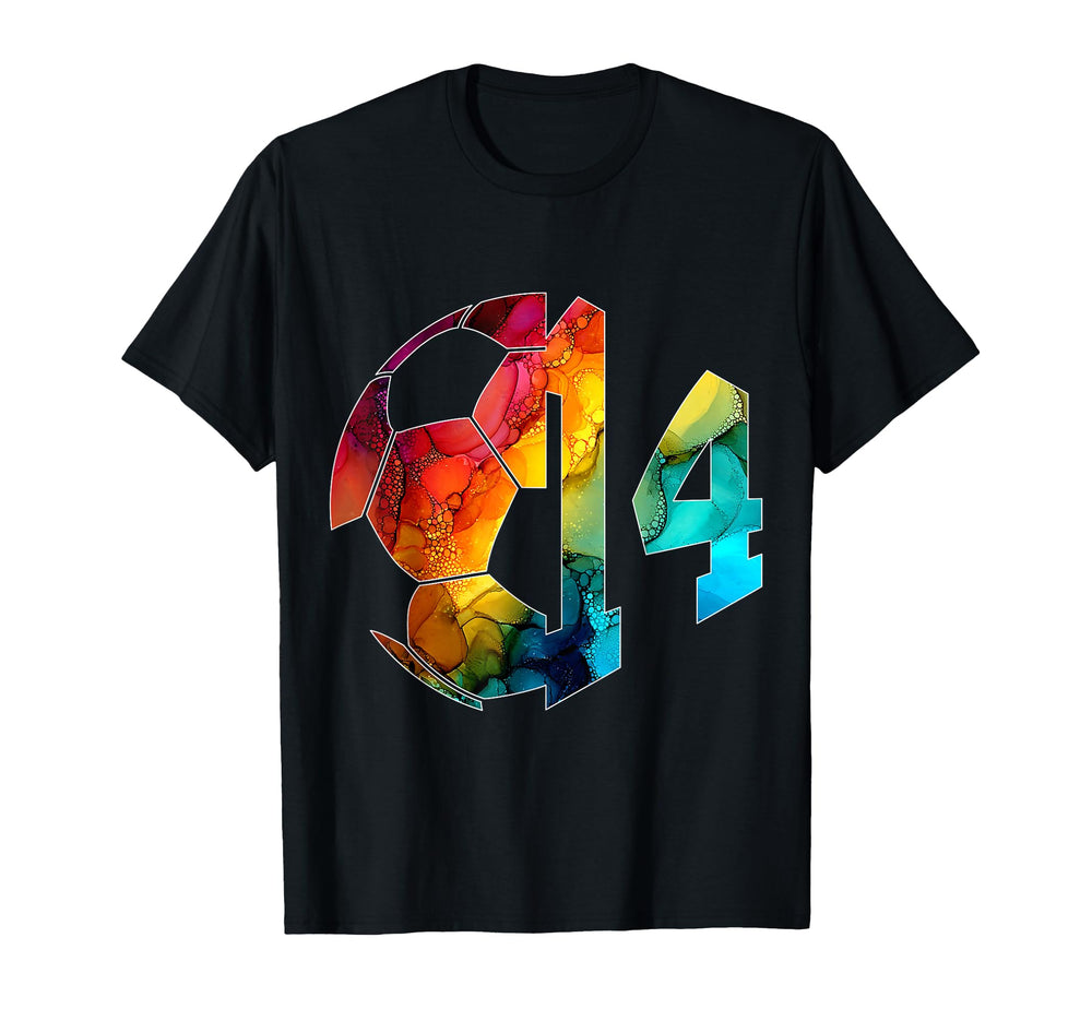 Number 14 Years Soccer 14Th T-Shirt - Casual Everyday Wear Men Women