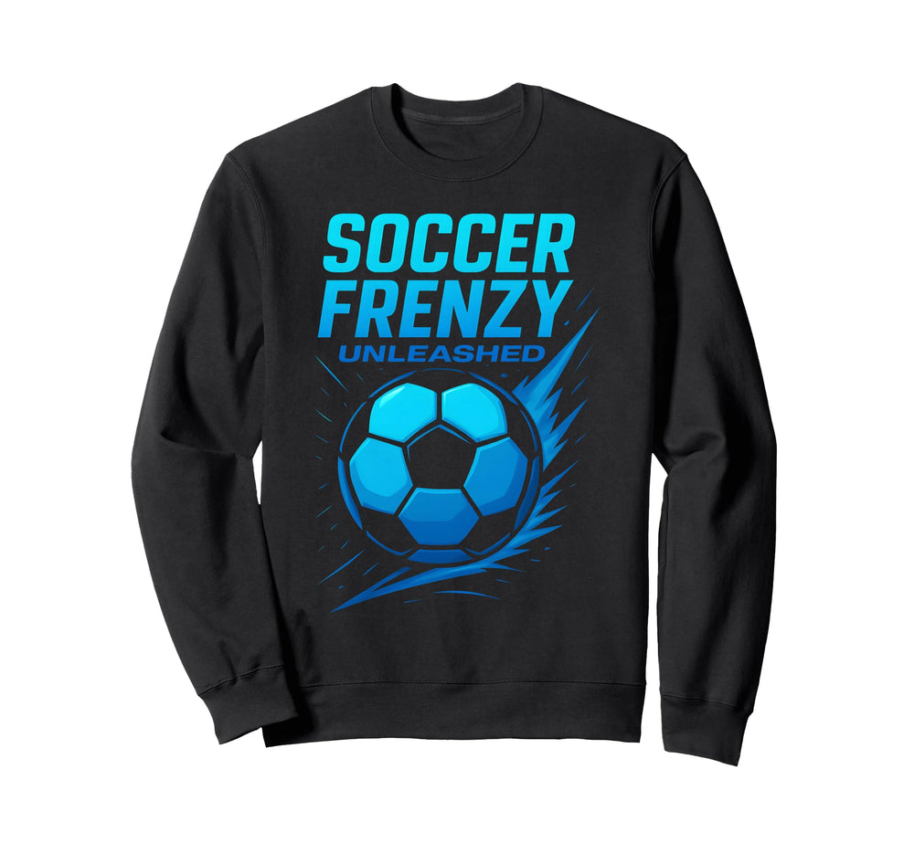 Soccer Frenzy Unleashed Dynamic Sweatshirt - Unique Graphic for Adults