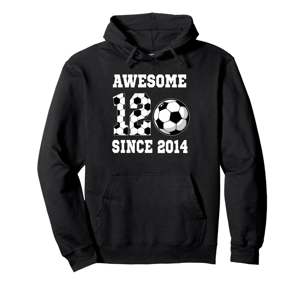 12 Years Old Birthday Soccer Awesome Hoodie - Aesthetic Graphic for Adults