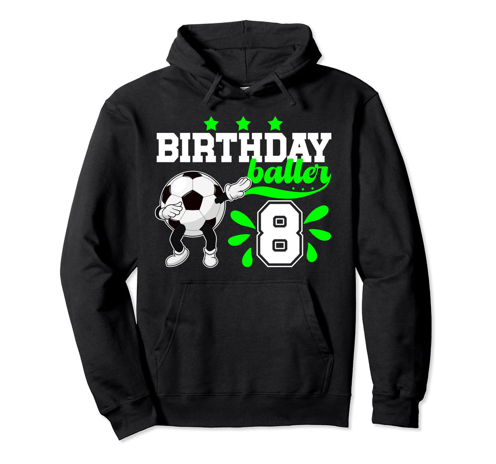8Th Birthday Party Soccer Eight Hoodie - Fun Novelty Design for Adults