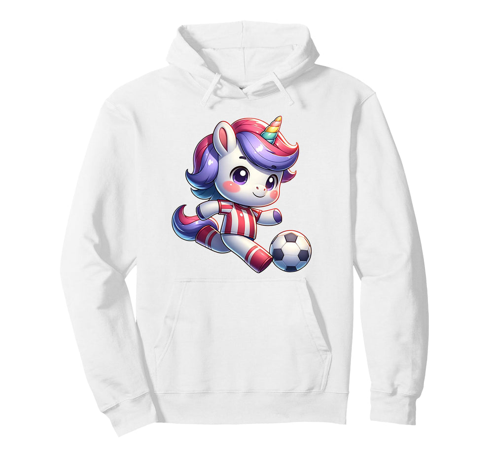 Footballer Unicorn Fans Soccer Team Hoodie - Custom Art Print Unisex