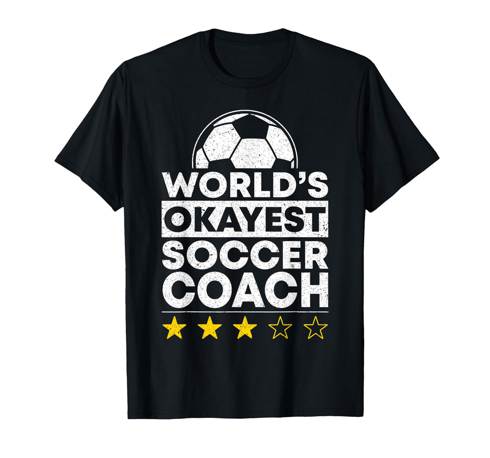 Worlds Okayest Soccer Coach Head T-Shirt - Aesthetic Graphic Men Women